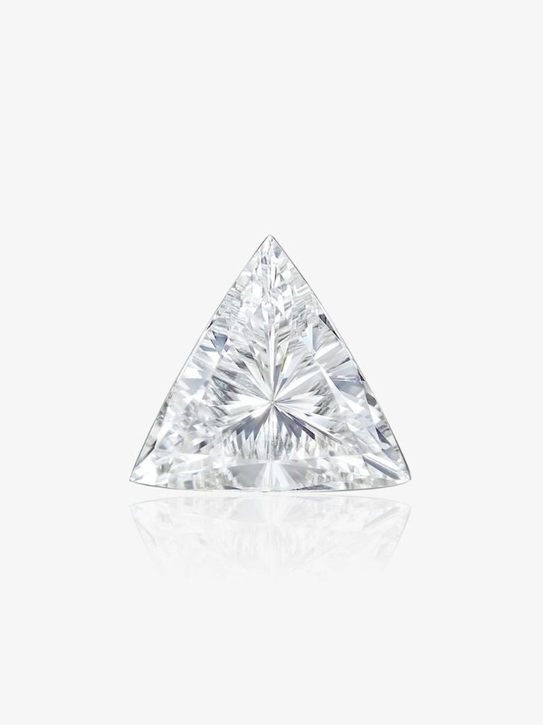 18k White Gold Triangle Diamond Stud Earring