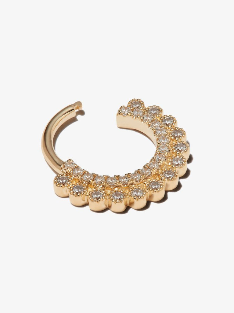14k Yellow Gold Apsara Cubic Zirconia Earring