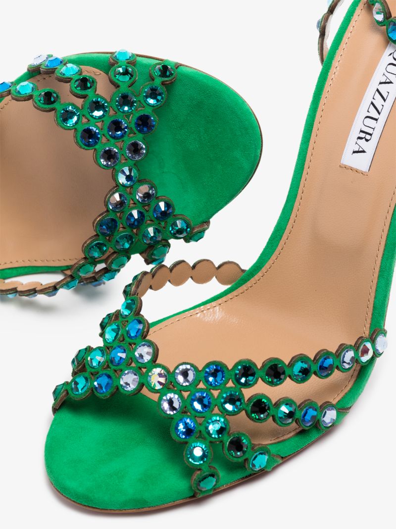Green Tequila 105 Suede Sandals