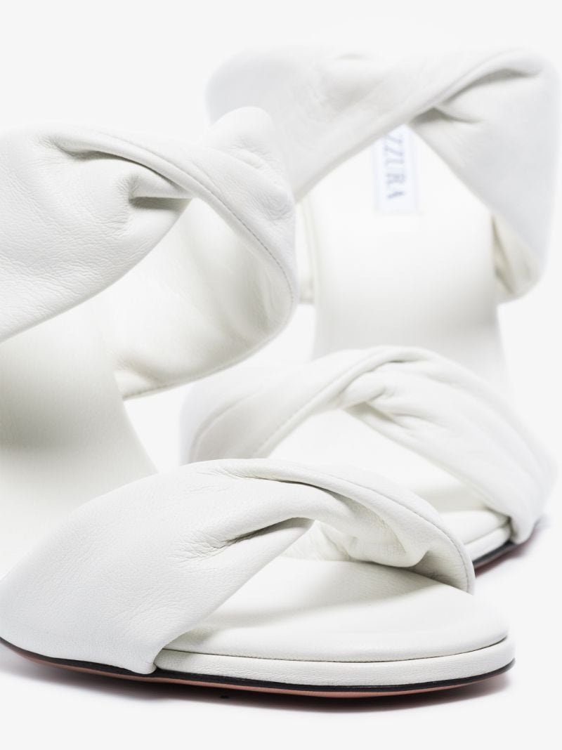 White Twist 95 Leather Sandals