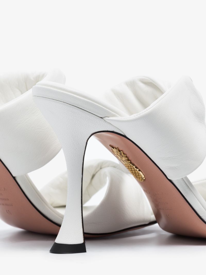 White Twist 95 Leather Sandals