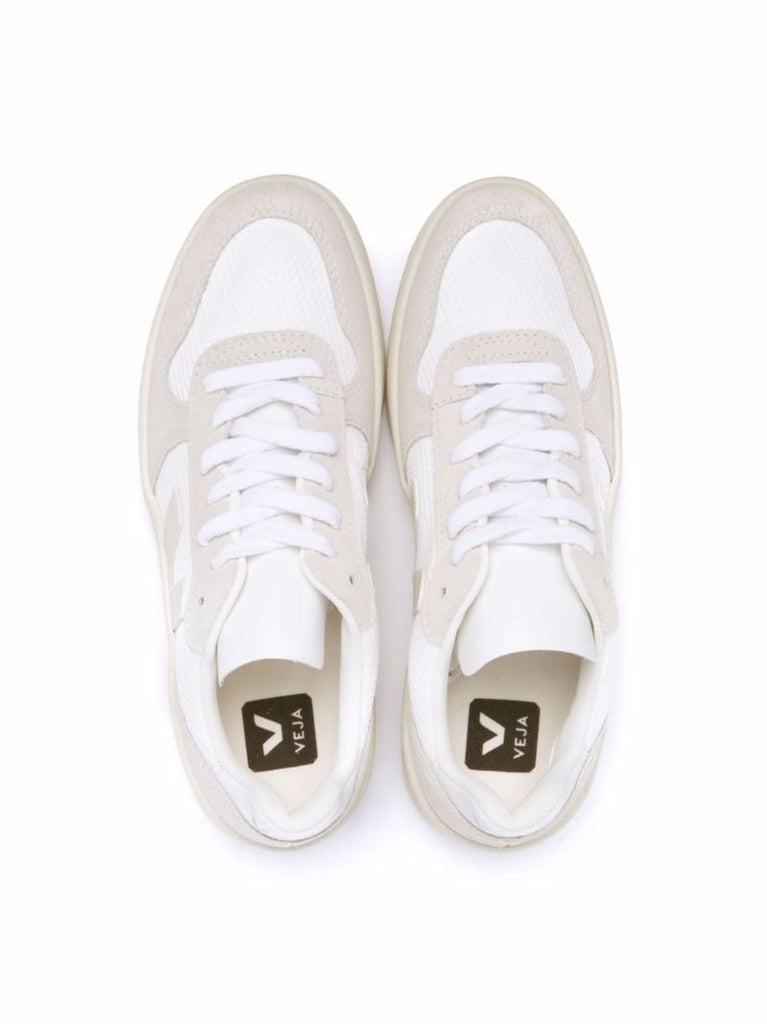 White V-10 B-mesh Low Top Sneakers