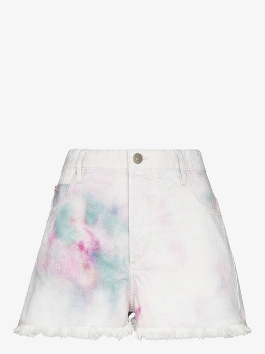 Lesiabb Tie-dye Denim Shorts