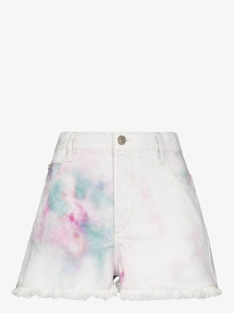 Lesiabb Tie-dye Denim Shorts