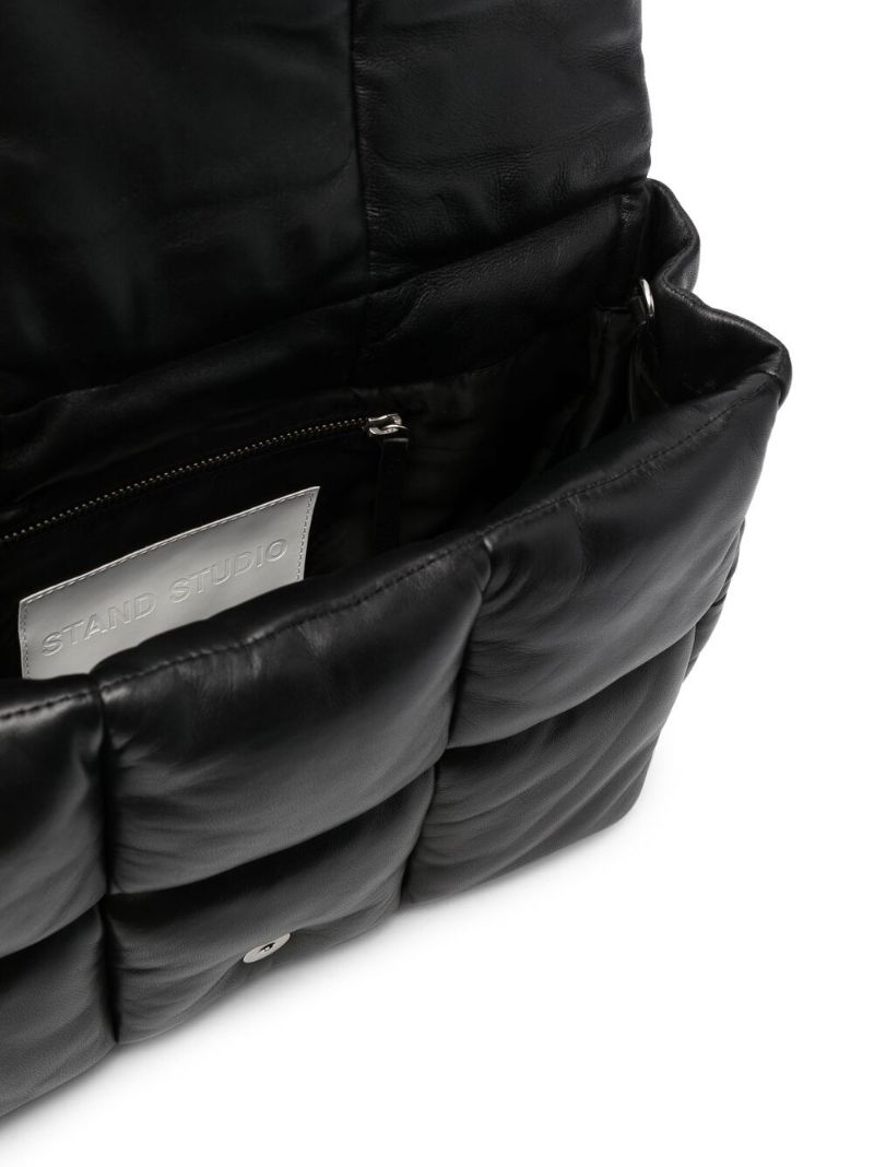 Black Wanda Leather Clutch Bag