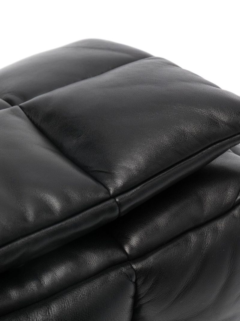 Black Wanda Leather Clutch Bag