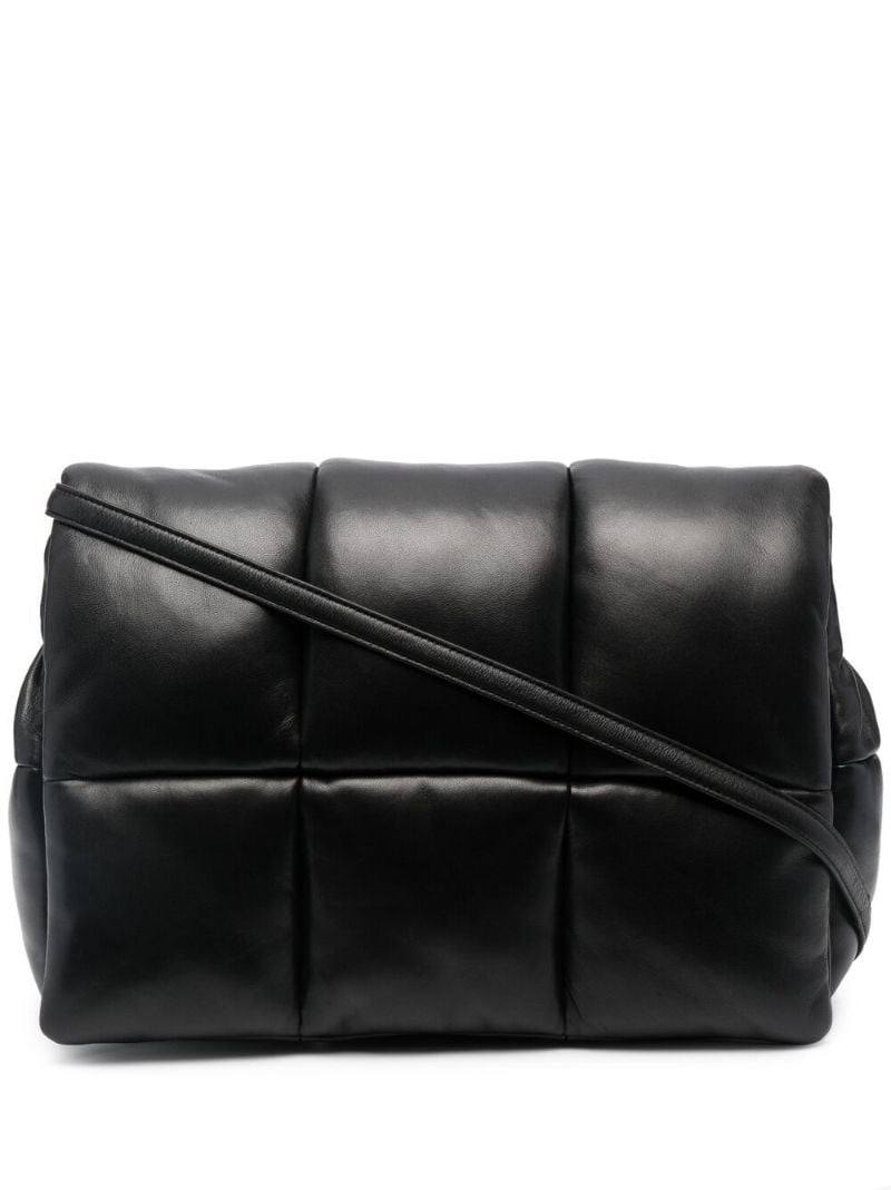 Black Wanda Leather Clutch Bag