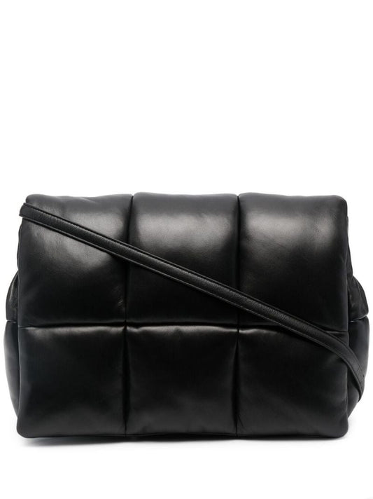 Black Wanda Leather Clutch Bag