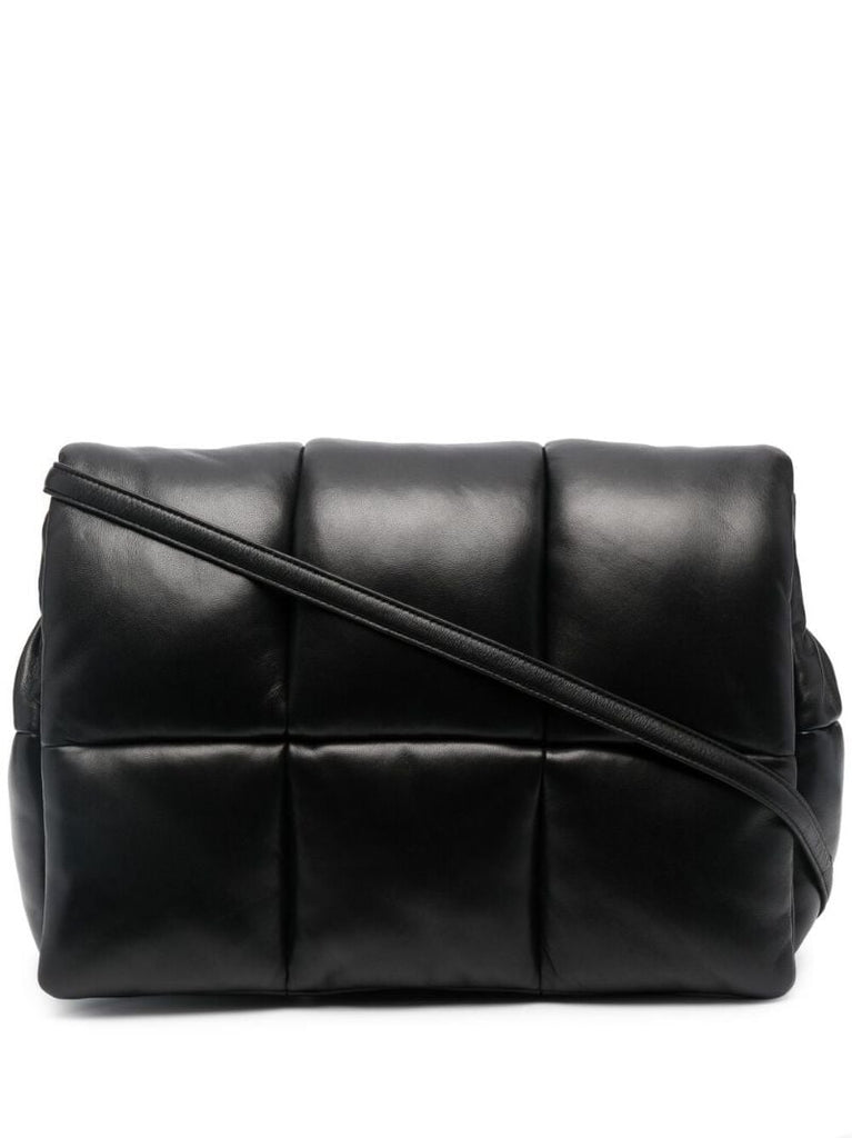 Black Wanda Leather Clutch Bag