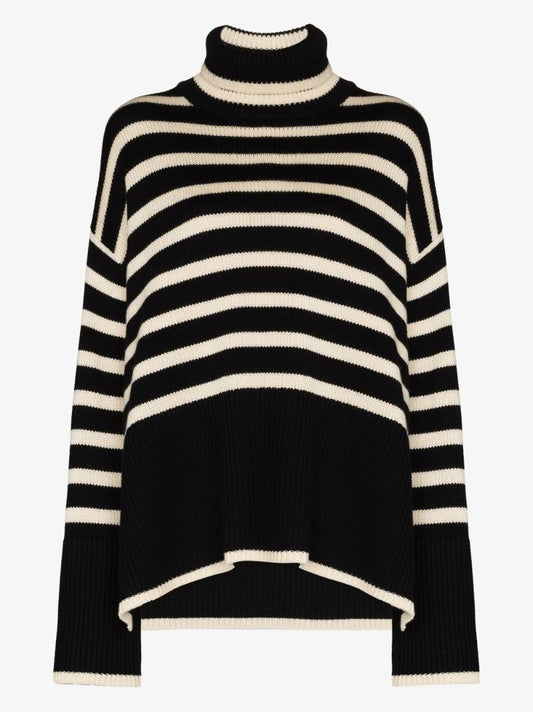 Oversized Striped Knit Sweater
