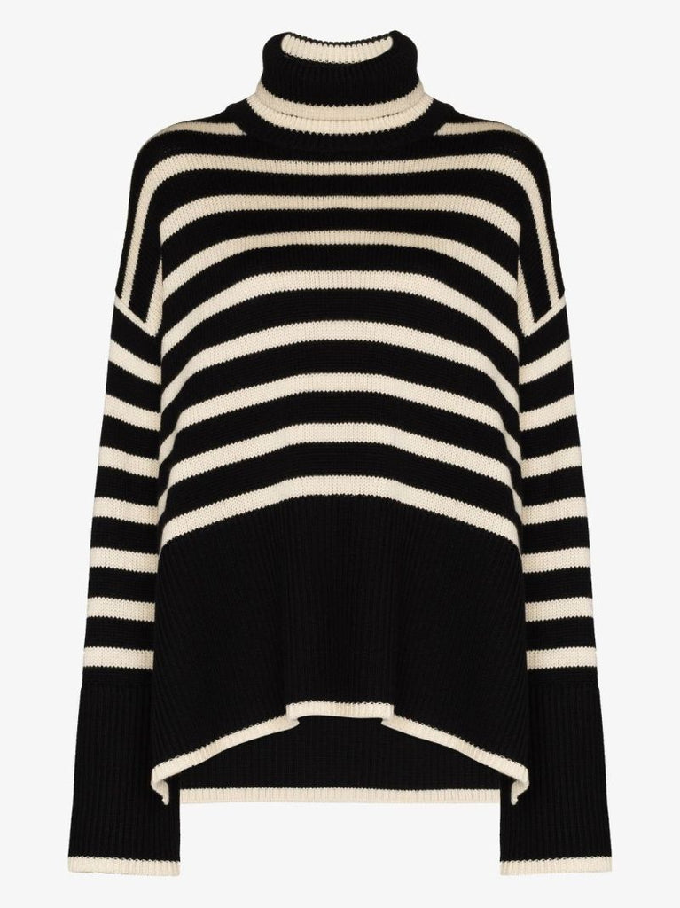 Oversized Striped Knit Sweater
