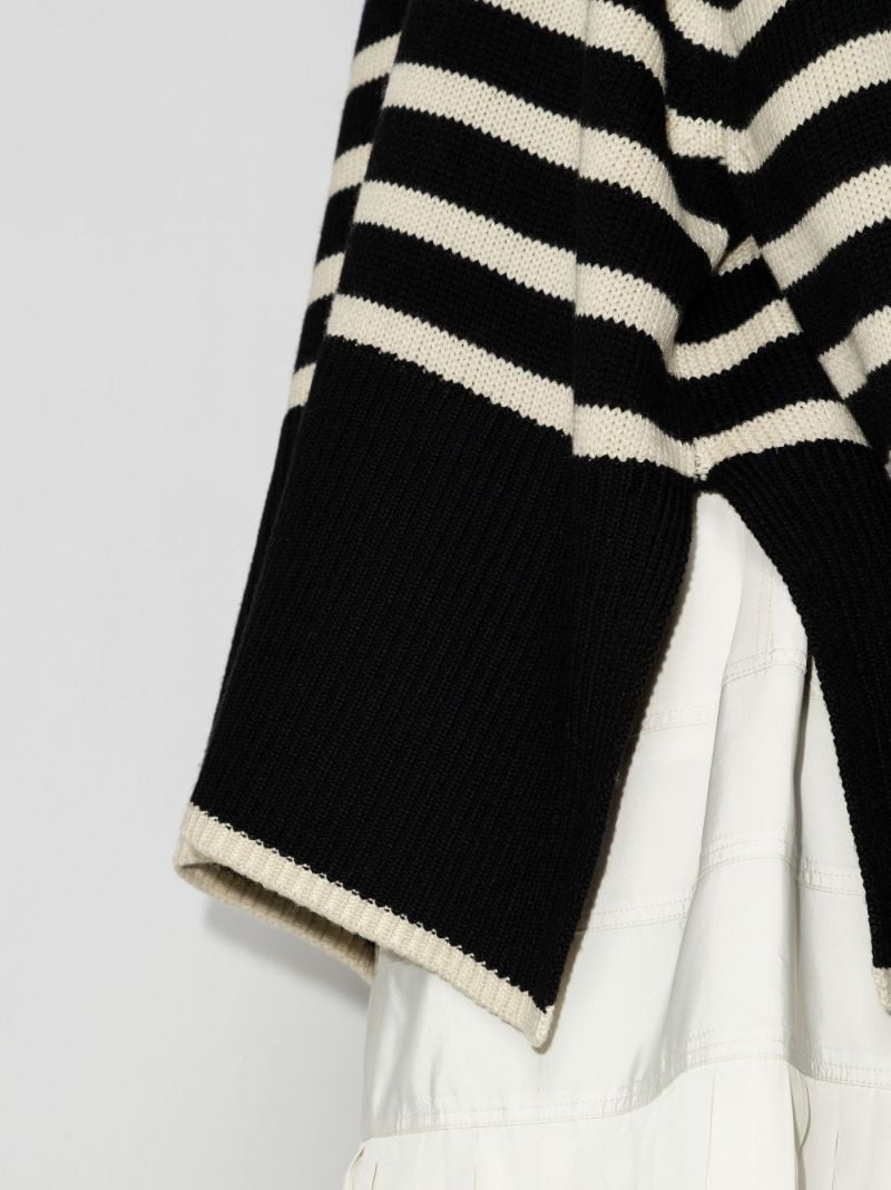 Oversized Striped Knit Sweater