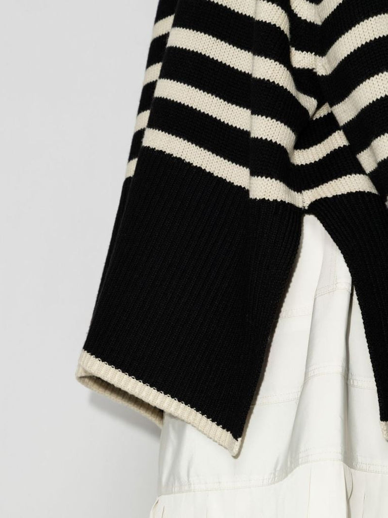 Oversized Striped Knit Sweater