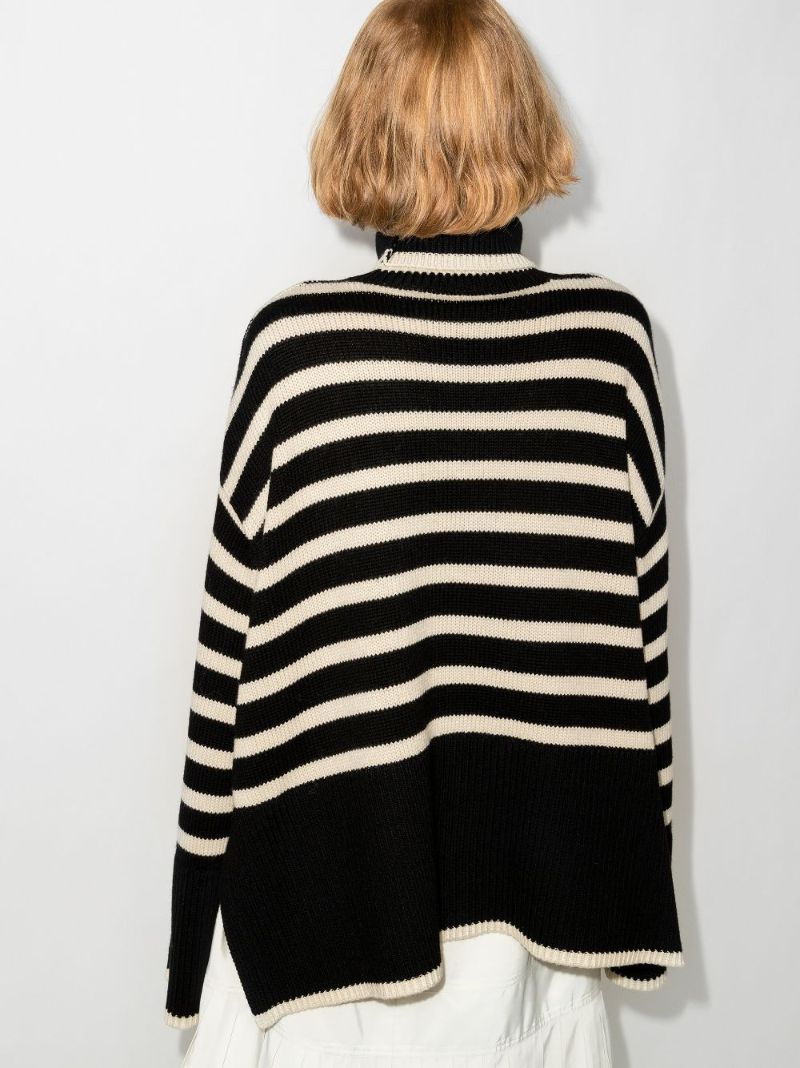 Oversized Striped Knit Sweater