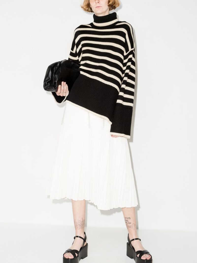 Oversized Striped Knit Sweater