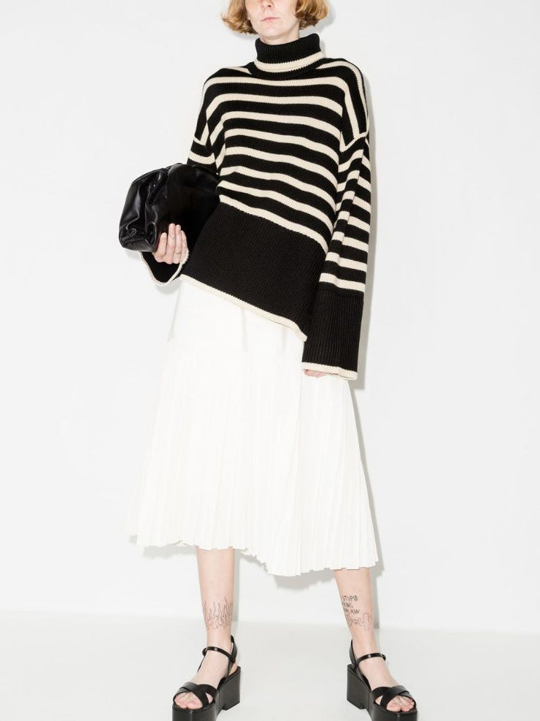 Oversized Striped Knit Sweater