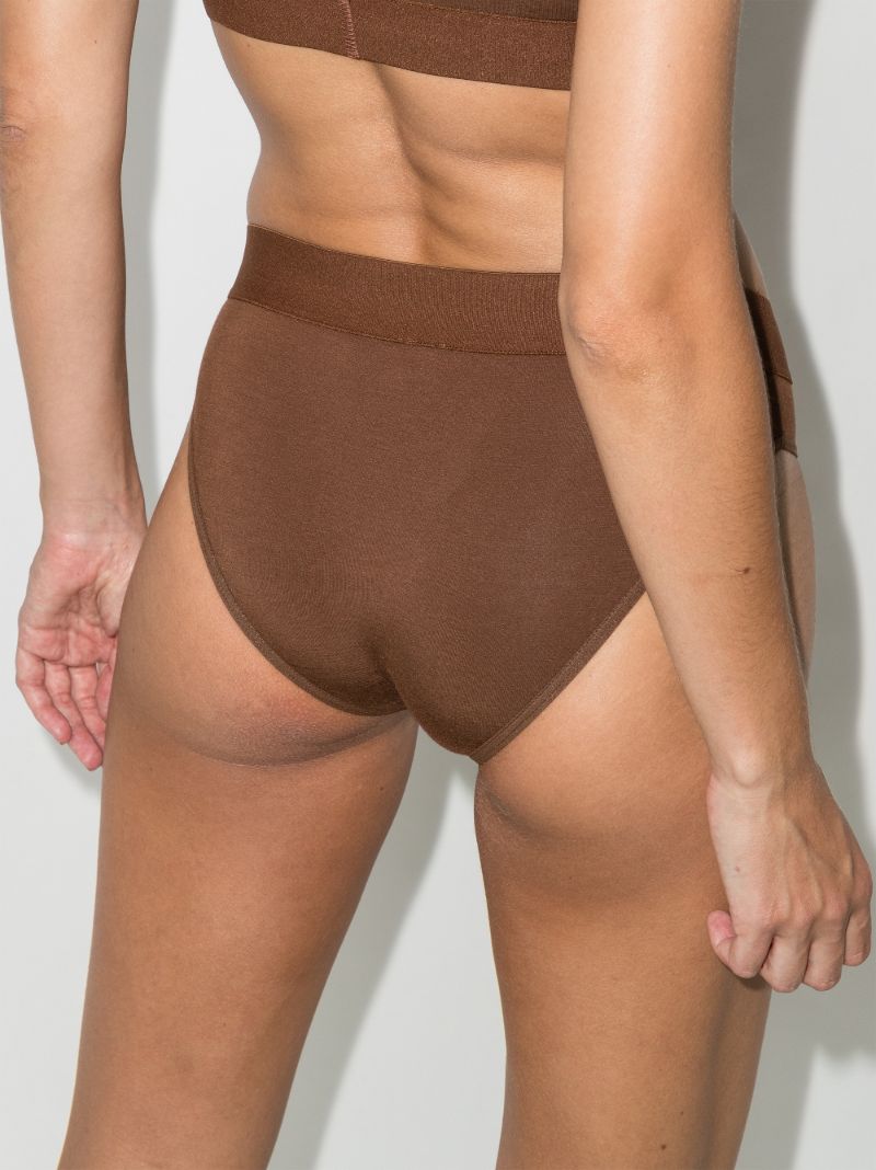 Brown Bell High-waisted Briefs
