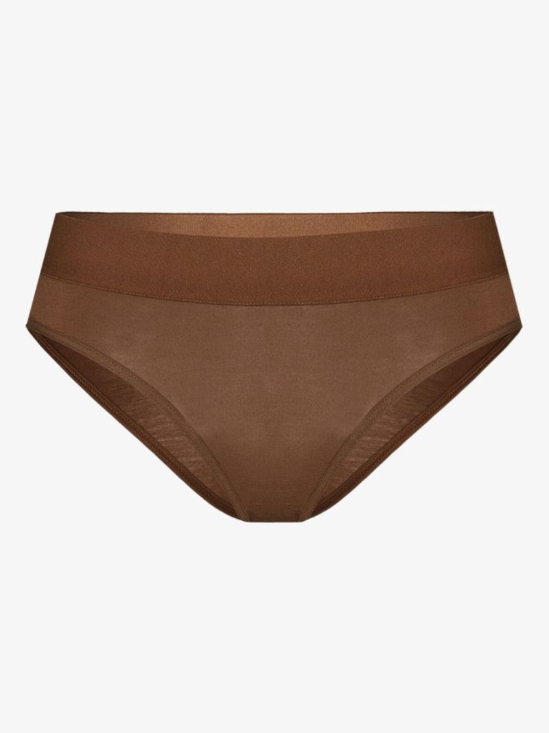 Brown Bell High-waisted Briefs