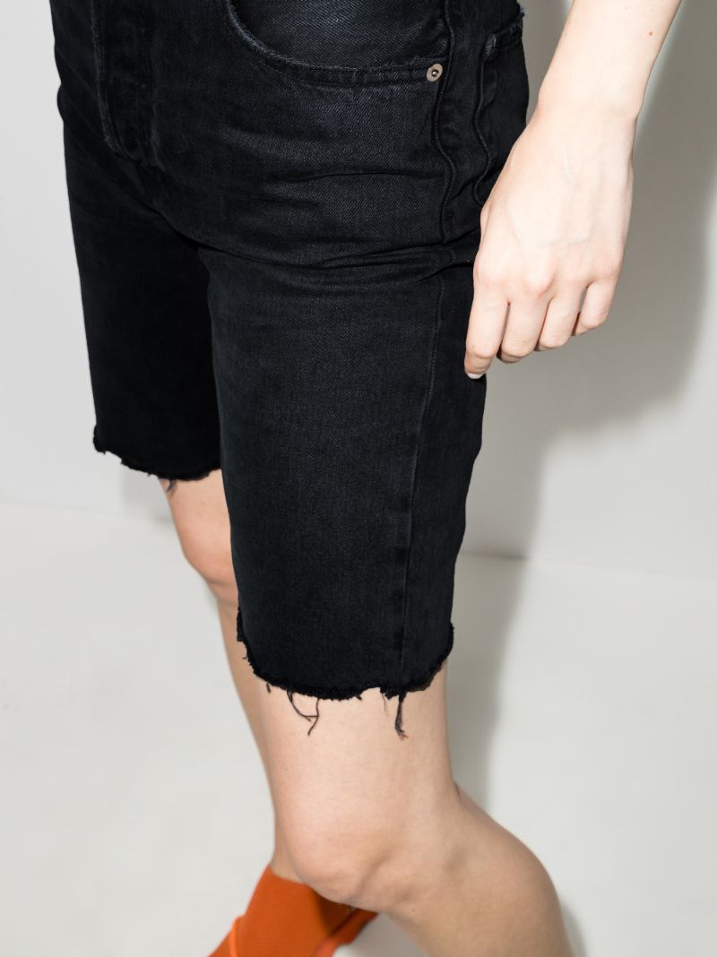 Knee-length Denim Shorts
