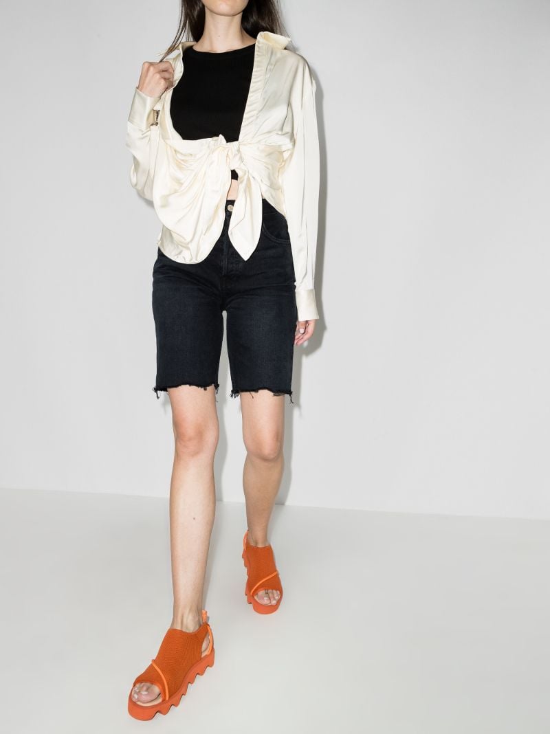 Knee-length Denim Shorts