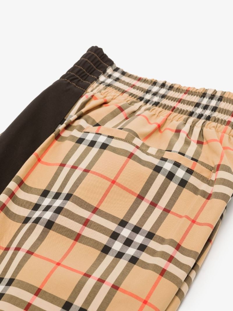 Neutral Vintage Check Wide-leg Trousers