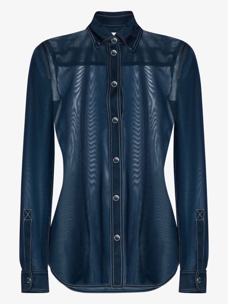 Sheer Button-up Shirt