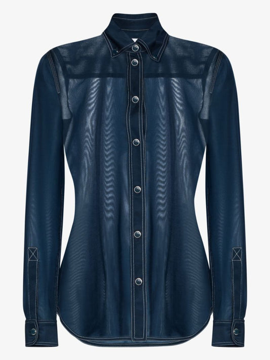 Sheer Button-up Shirt