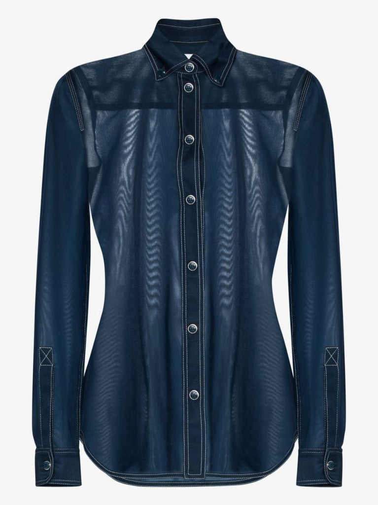 Sheer Button-up Shirt