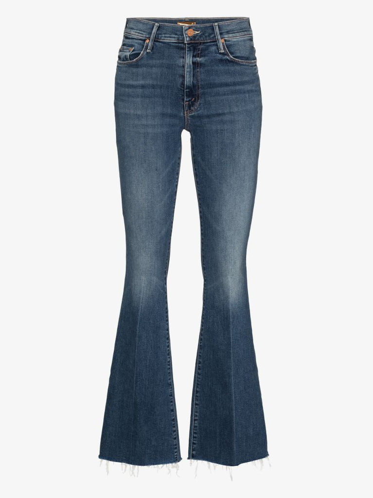 The Weekender Frayed Flared Jeans