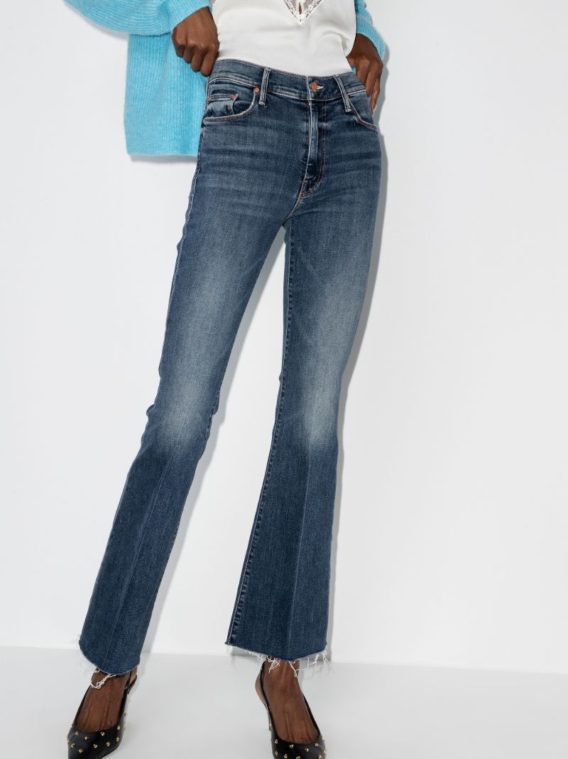 The Weekender Frayed Flared Jeans