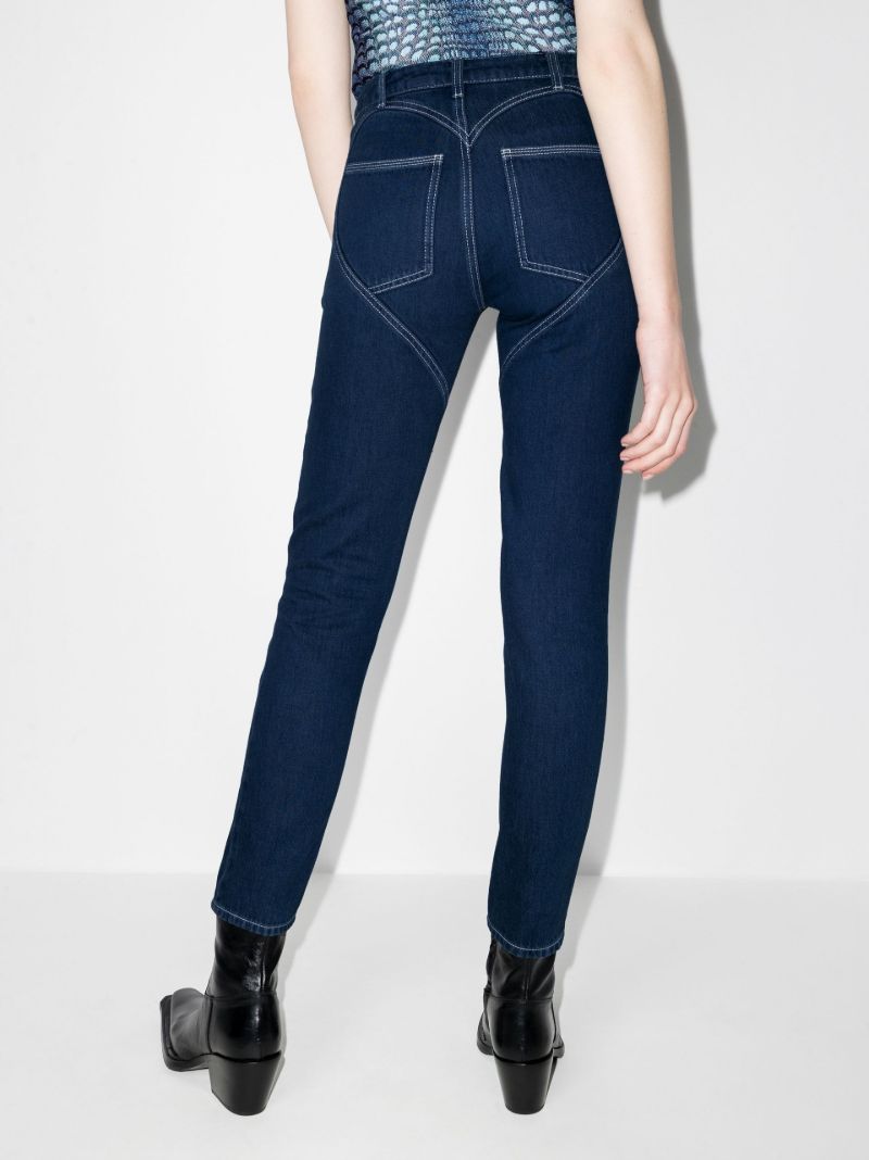Heart Stitched Straight Leg Jeans