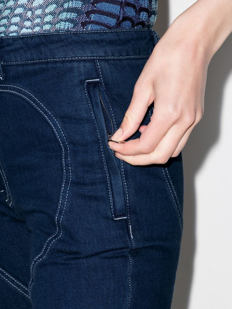 Heart Stitched Straight Leg Jeans