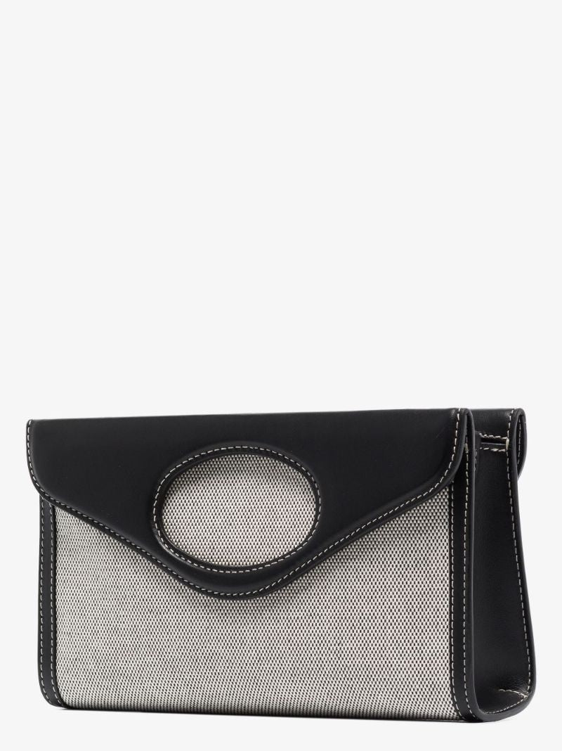 Grey Pocket Canvas Cross Body Bag