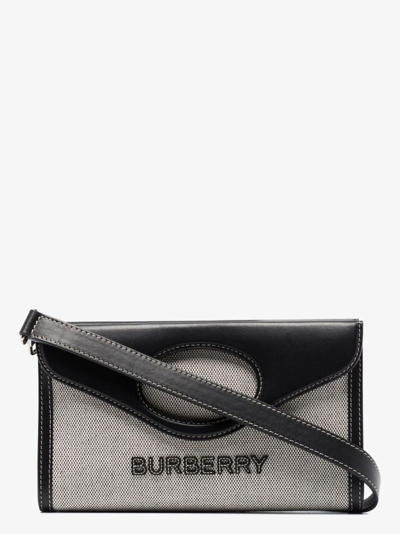 Grey Pocket Canvas Cross Body Bag