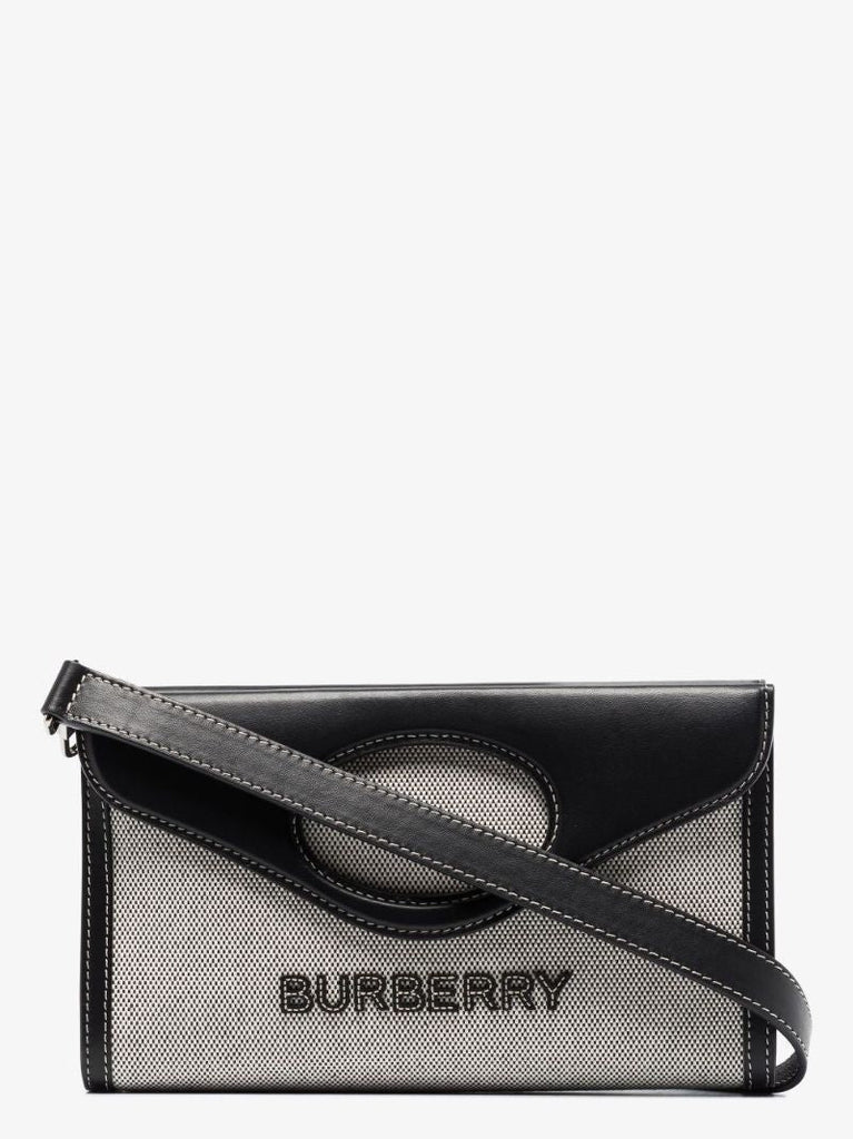Grey Pocket Canvas Cross Body Bag