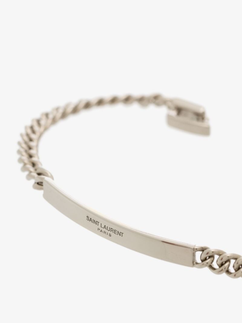 Silver Tone Logo Id Bracelet