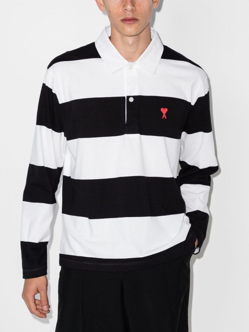 Ami De Coeur Striped Polo Shirt