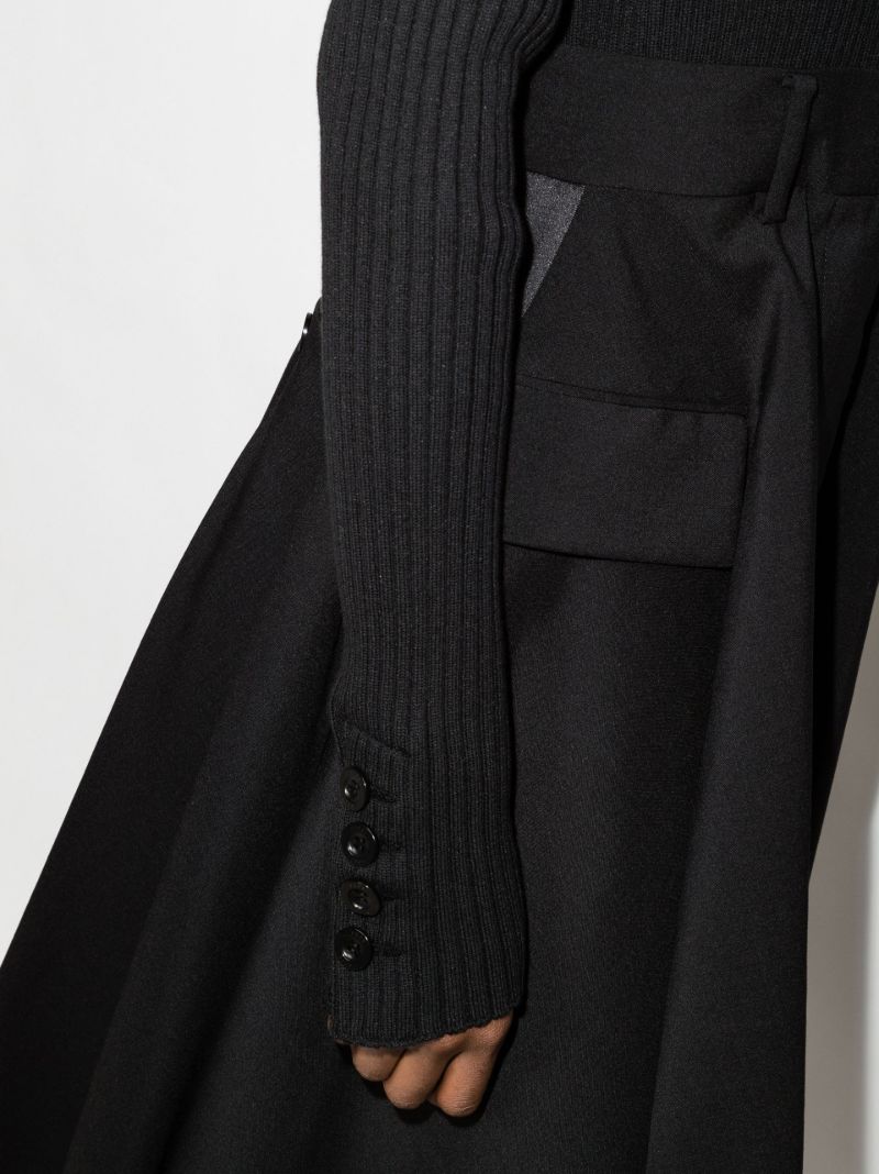Contrast Panel Asymmetric Dress