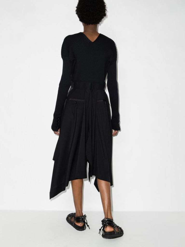 Contrast Panel Asymmetric Dress