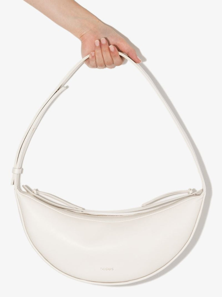 Neutral Orion Leather Shoulder Bag