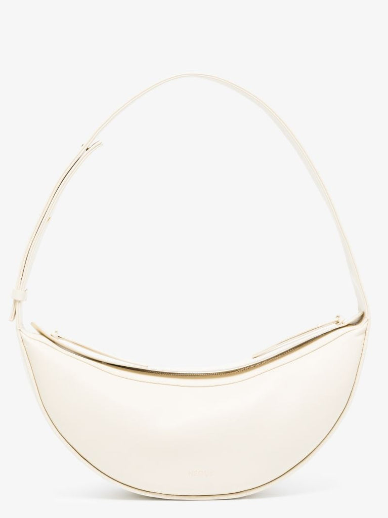 Neutral Orion Leather Shoulder Bag