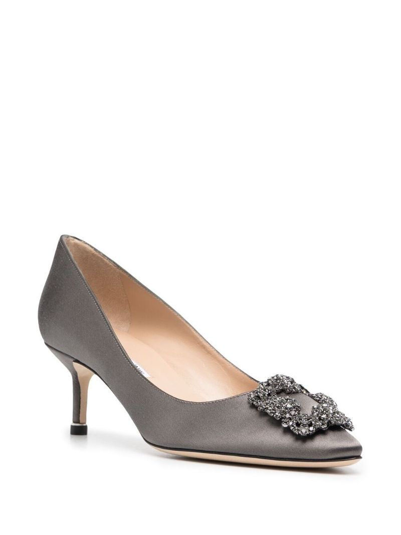 Grey 50 Hangisi Satin Pumps