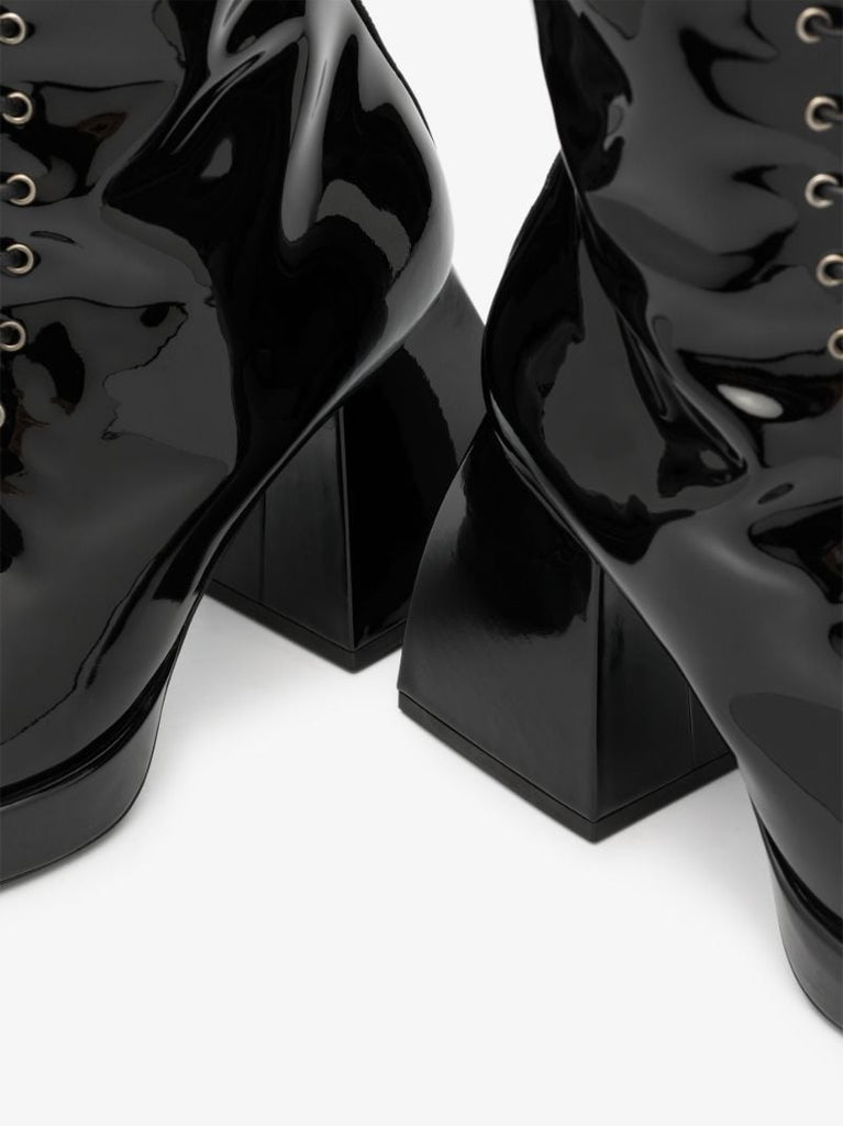 Black Bulla Ward 85 Patent Leather Boots