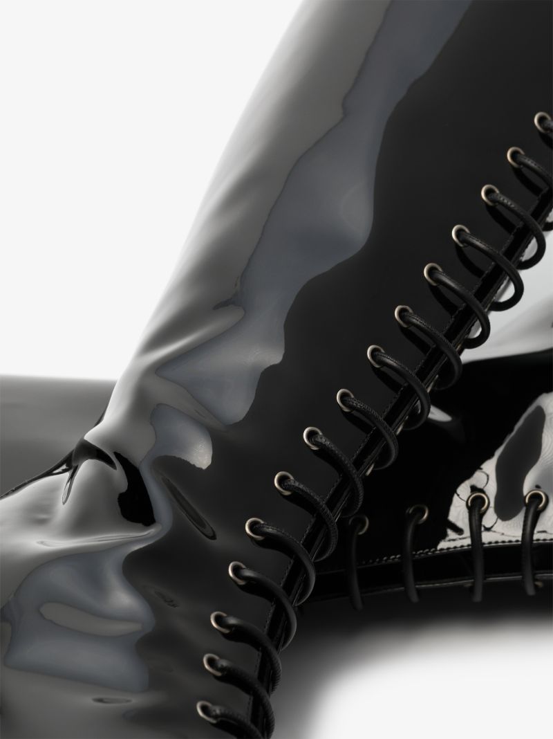 Black Bulla Ward 85 Patent Leather Boots