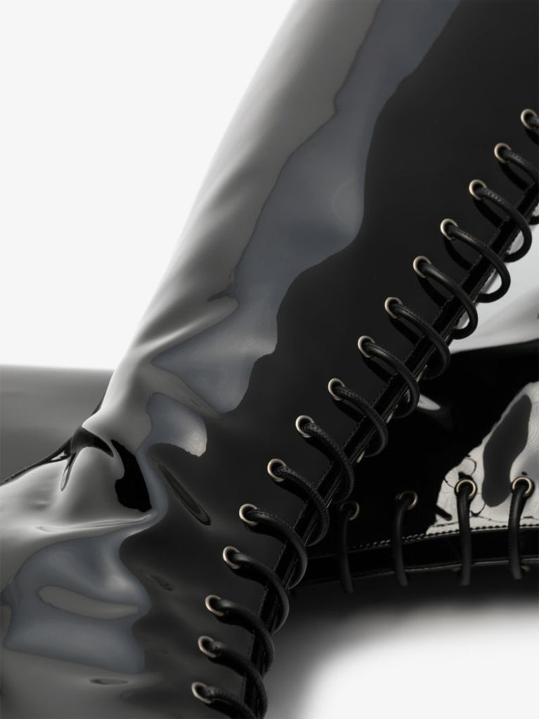 Black Bulla Ward 85 Patent Leather Boots