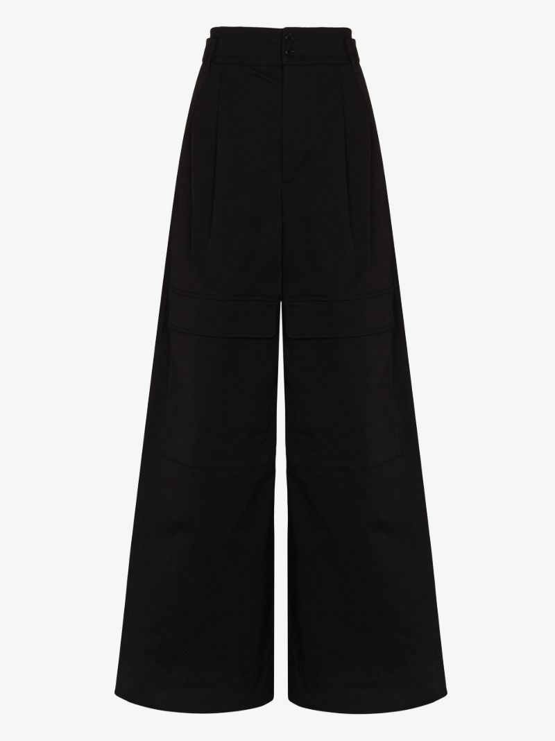 Wide Leg Cargo Trousers