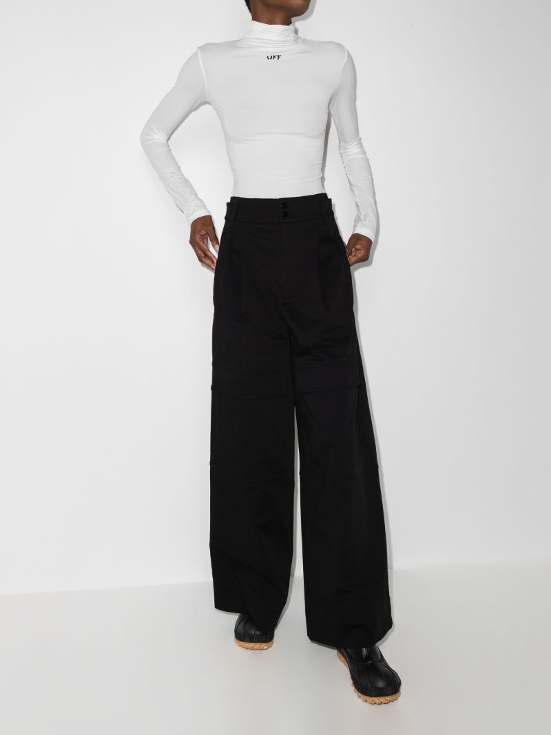 Wide Leg Cargo Trousers