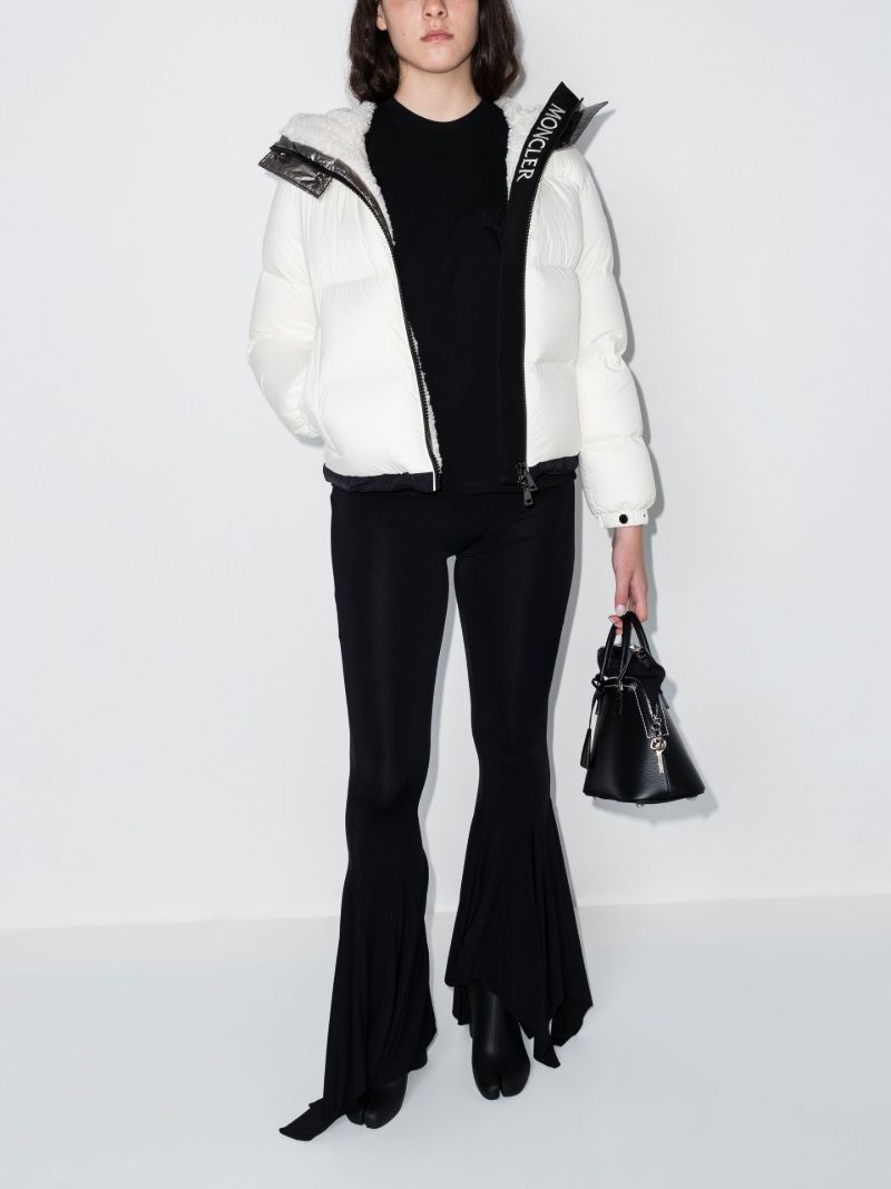 White Bufione Hooded Quilted Jacket