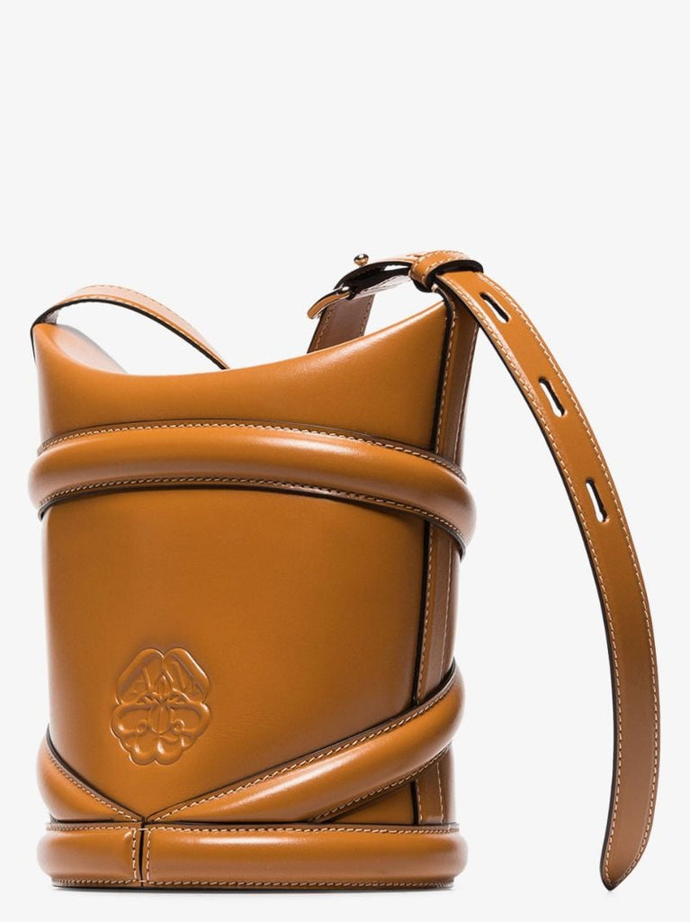 Brown the Curve Leather Cross Body Bag