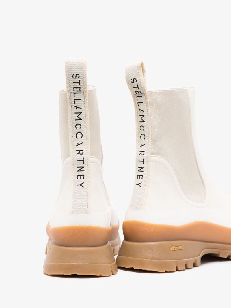 Neutral Trace Faux Leather Chelsea Boots